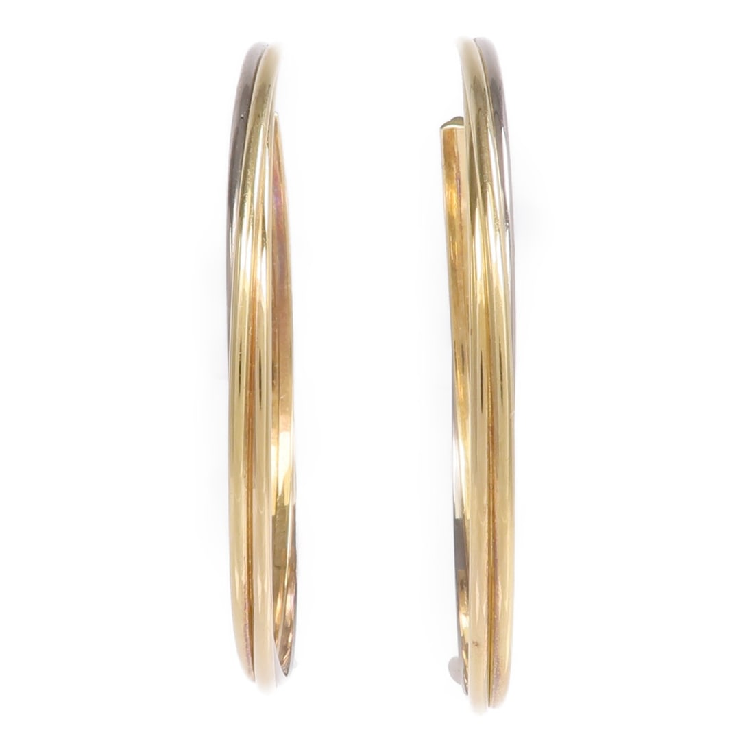 Cartier Trinity 18K Tri Color Pierced Earrings (1 of 9)