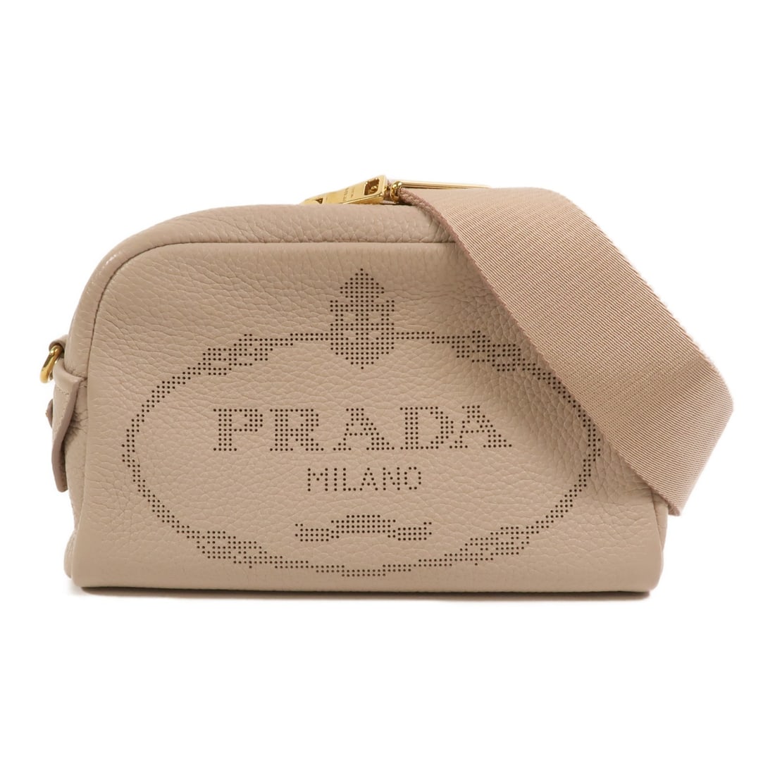 Prada Ninfea Beige Calfskin Shoulder Bag 1BH187 GHW: Prada Ninfea Beige Calfskin Shoulder Bag 1BH187 GHW This Prada shoulder bag is crafted from beige calfskin leather and features gold-tone hardware. Designed for women, it offers a compact and elegant 