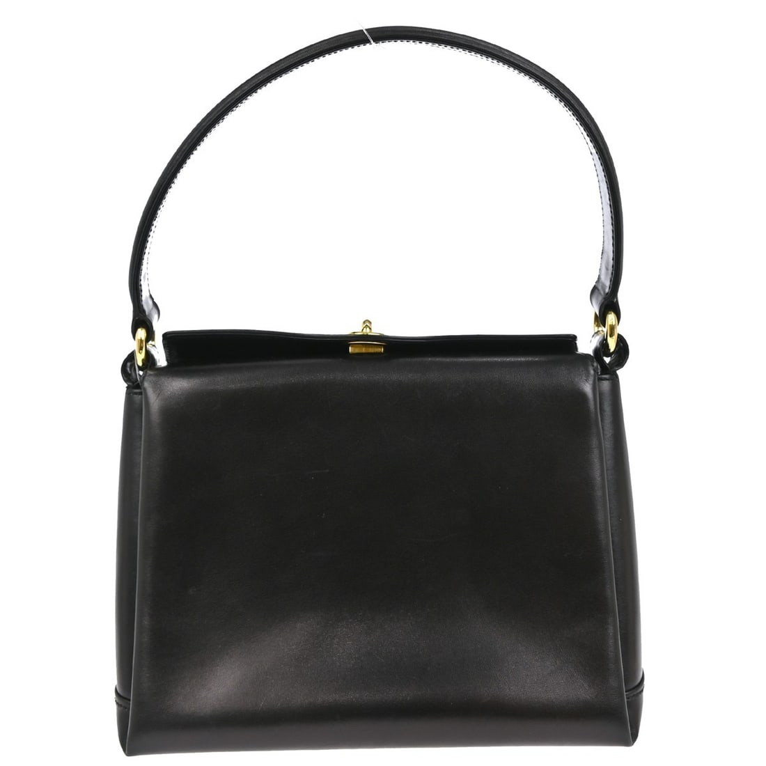 Gucci Black Leather Vintage Women Handbag 9 in: Gucci Black Leather Vintage Women Handbag 9 in This vintage Gucci handbag features a classic medium-sized silhouette crafted from black leather. Made in Italy, it offers a timeless design suitable for