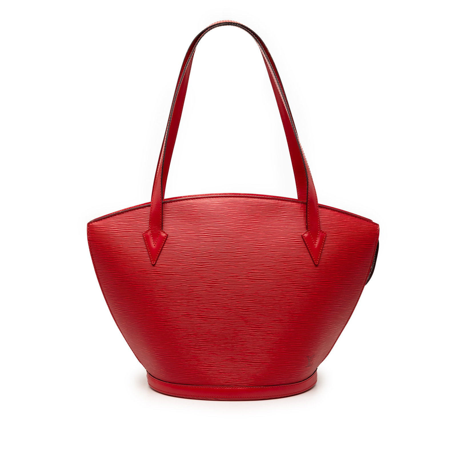 Epi Leather Saint Jacques GM Shoulder Bag by Louis Vuitton with Long Strap: Epi Leather Saint Jacques GM Shoulder Bag by Louis Vuitton with Long Strap The Louis Vuitton Epi Saint Jacques GM Long Strap is crafted from distinctive Epi leather in red, featuring flat leather hand