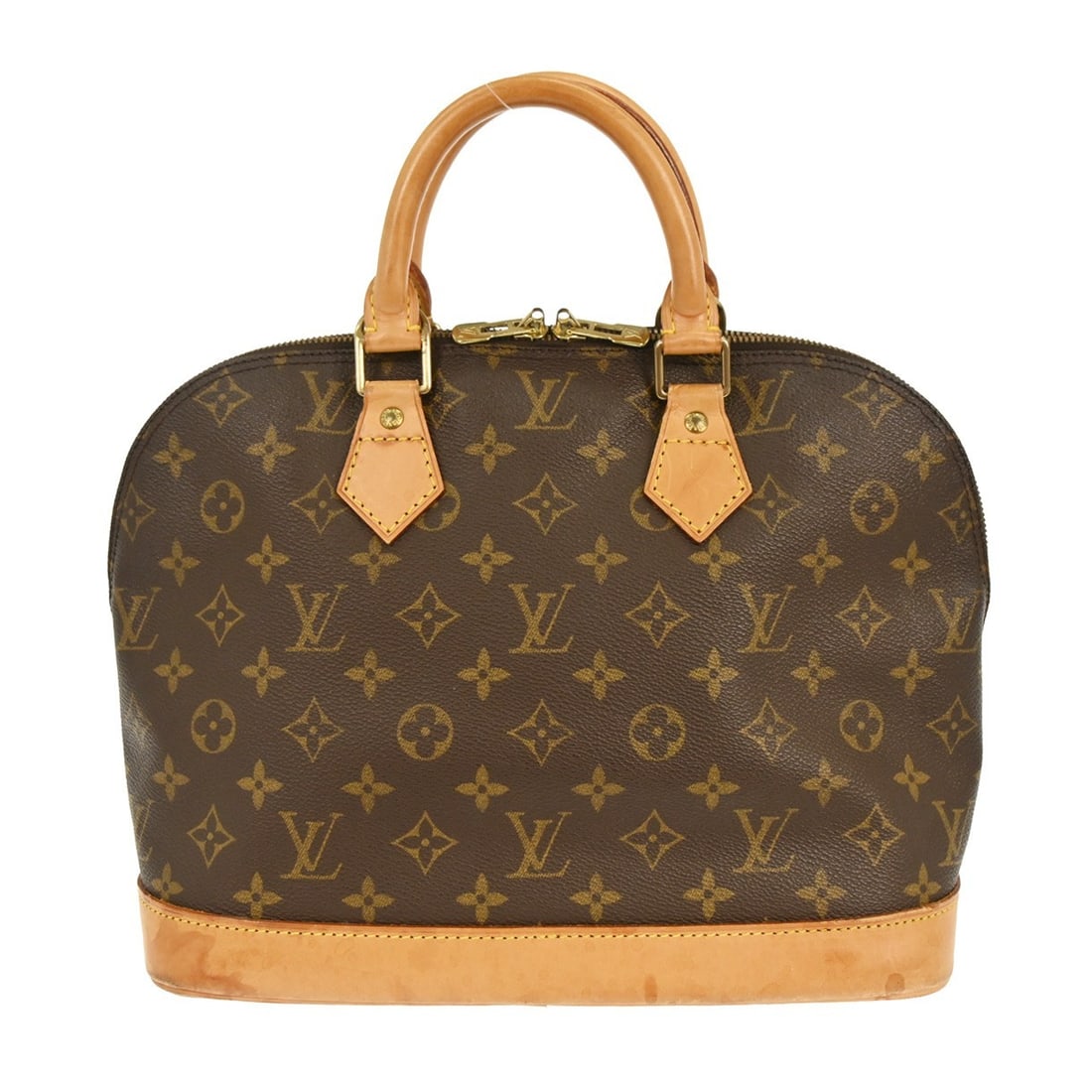 Louis Vuitton Monogram Alma Medium Canvas Handbag M51130 BA0955: Louis Vuitton Monogram Alma Medium Canvas Handbag M51130 BA0955 This Louis Vuitton Alma handbag showcases the iconic monogram canvas exterior with signature logo accents. Designed in a medium size, it