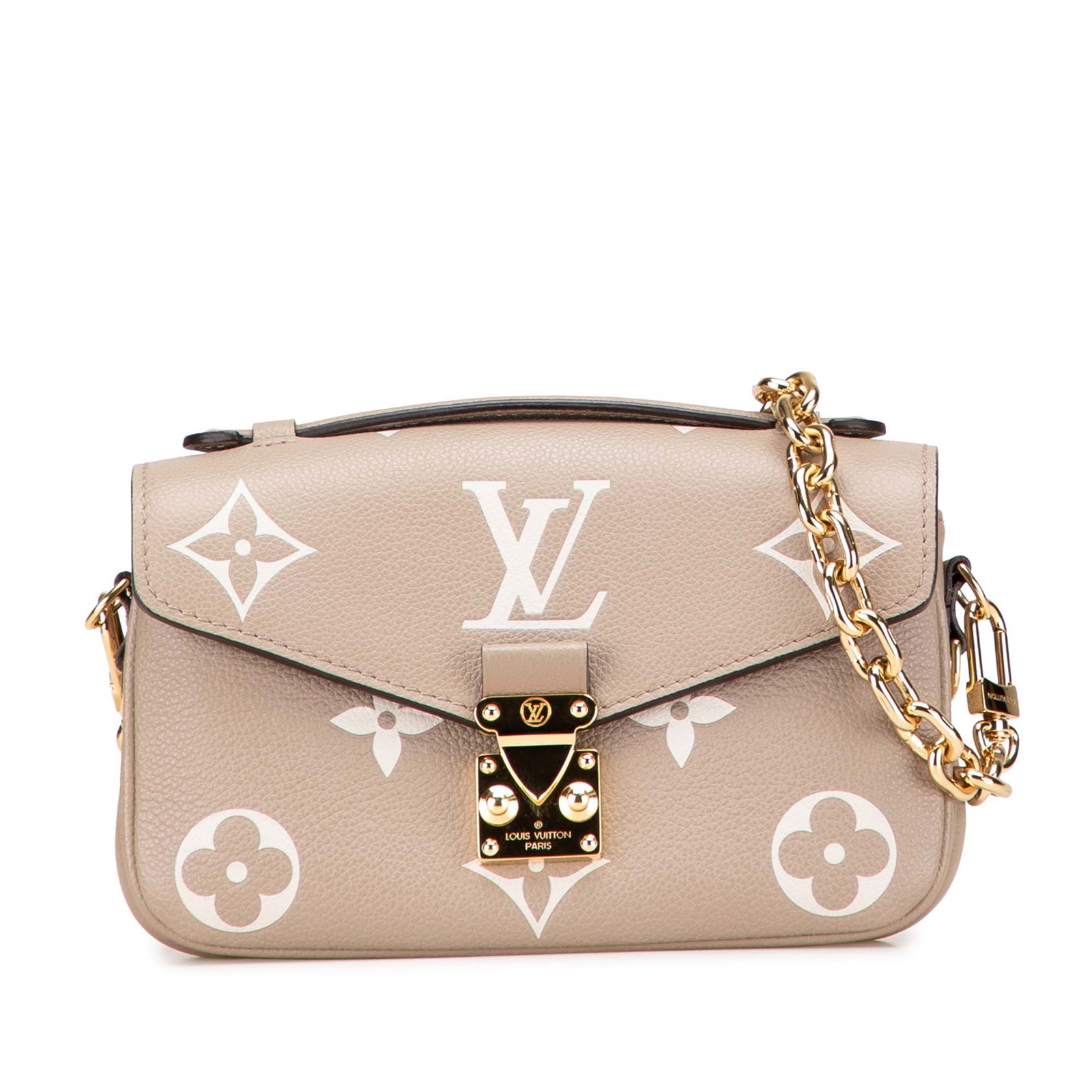 Louis Vuitton Monogram Empreinte Pochette Metis East West Leather Bag: Louis Vuitton Monogram Empreinte Pochette Metis East West Leather Bag The Louis Vuitton Monogram Empreinte Pochette Metis East West is a stylish and functional accessory crafted from premium leather. 