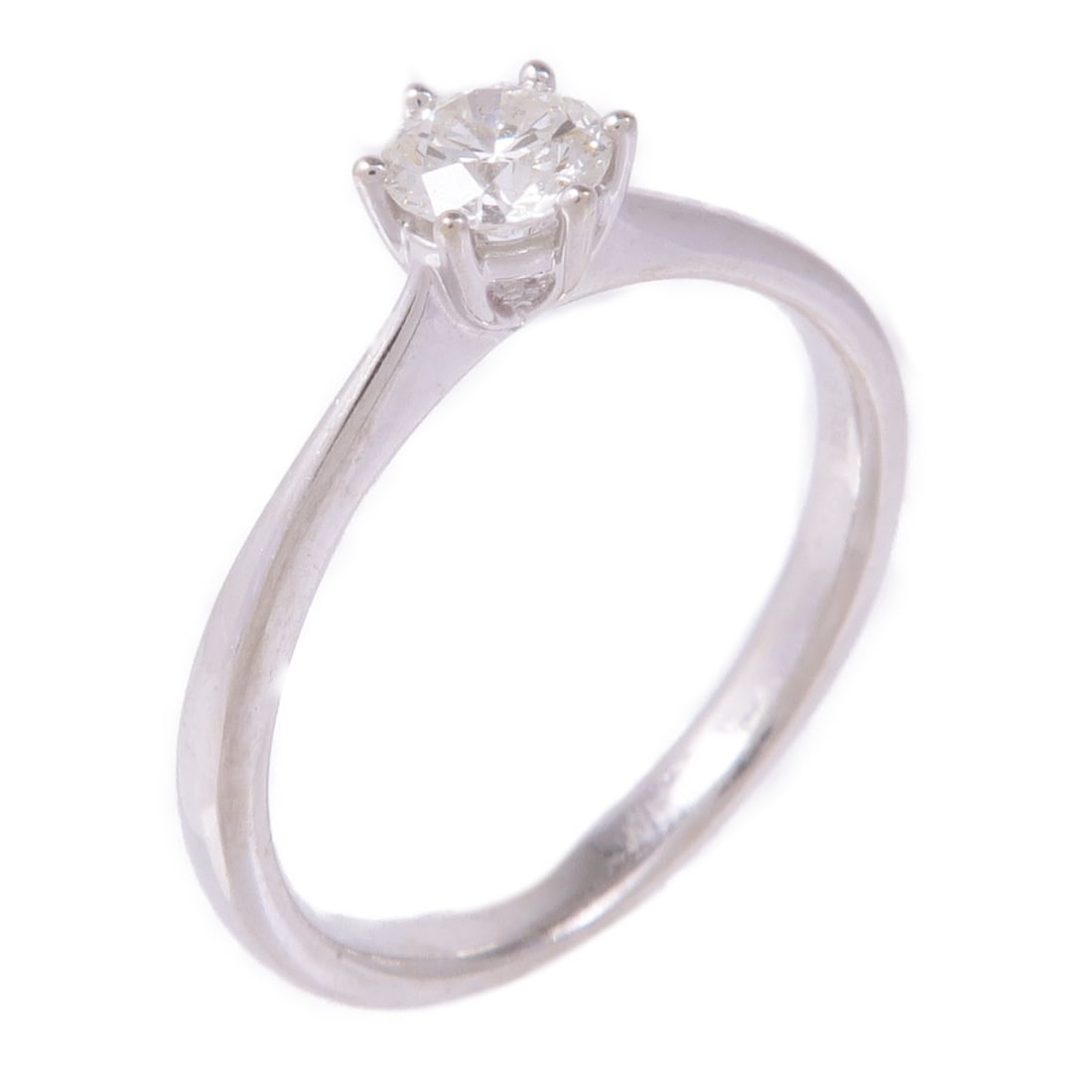 JEWELRY Diamond Ring 18K White Gold Size 6.75: JEWELRY Diamond Ring 18K White Gold Size 6.75 This exquisite diamond ring is crafted from 18K white gold, featuring a stunning clear diamond as the main stone. It's designed in a regular size of US 6.
