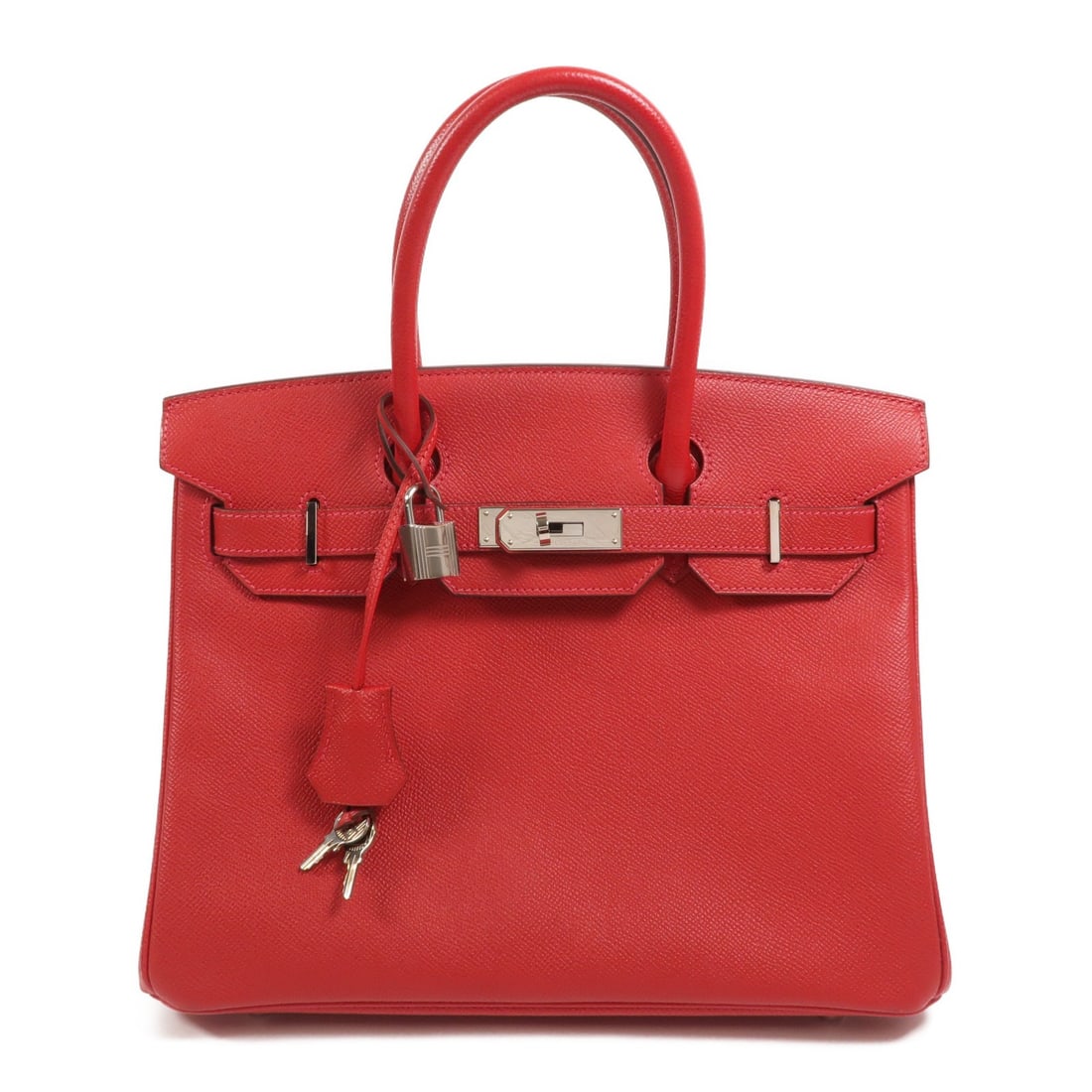Hermes Birkin 30 Red Epsom Leather Handbag PHW (1 of 15)