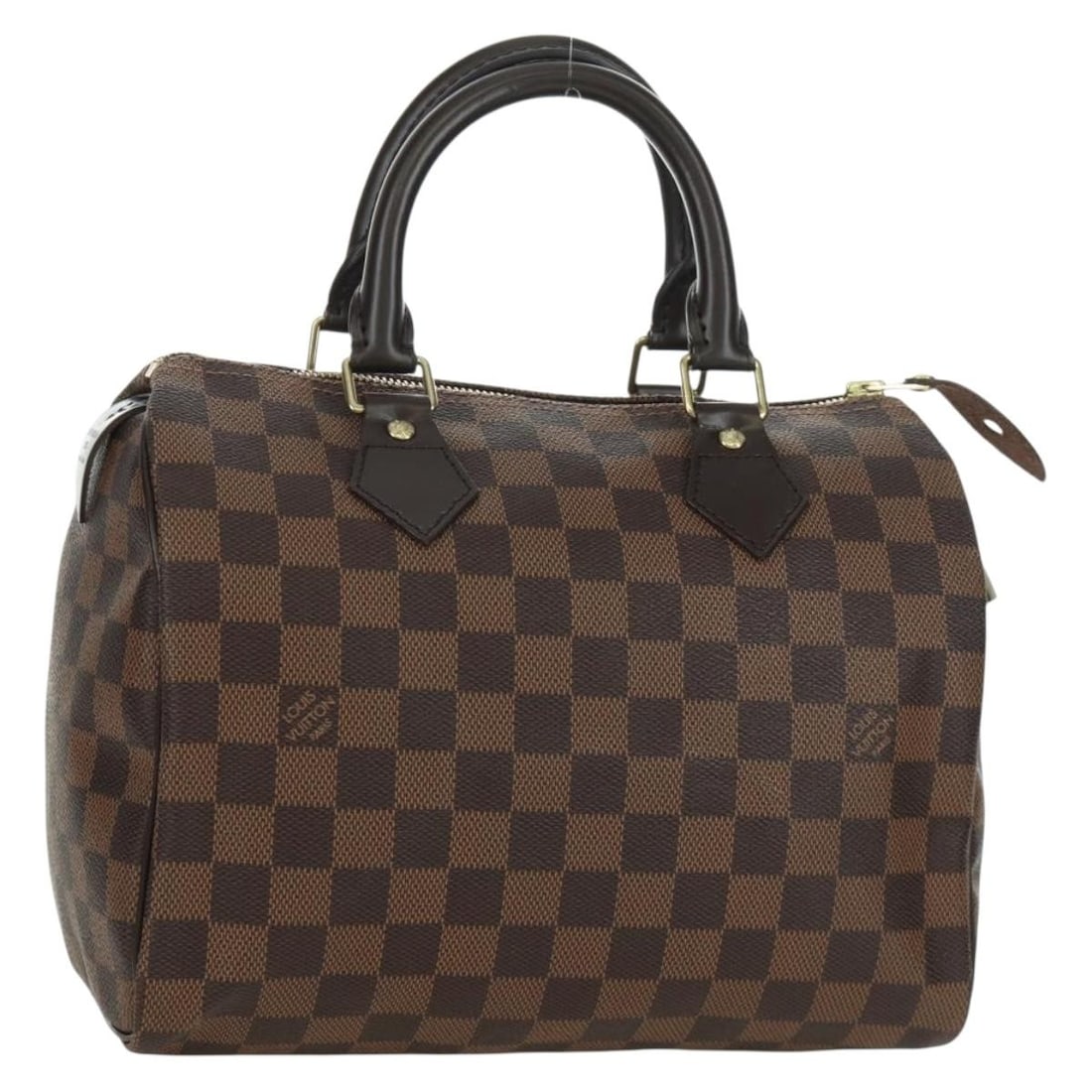 Louis Vuitton Speedy 25 Damier Ebene Canvas Handbag N41532 with Accessories: Louis Vuitton Speedy 25 Damier Ebene Canvas Handbag N41532 with Accessories This Louis Vuitton Damier Ebene Speedy 25 handbag features the iconic Damier Ebene canvas in a classic brown color. Designed