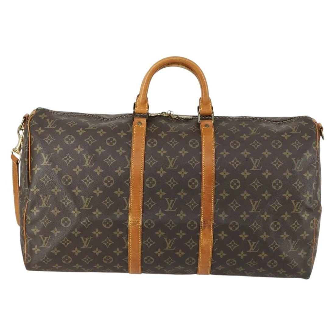 Louis Vuitton Monogram Canvas Keepall Bandouliere Travel Bag: Louis Vuitton Monogram Canvas Keepall Bandouliere Travel Bag Louis Vuitton Keepall Bandouliere bag crafted from brown monogram canvas designed for unisex use. This travel bag features a spacious