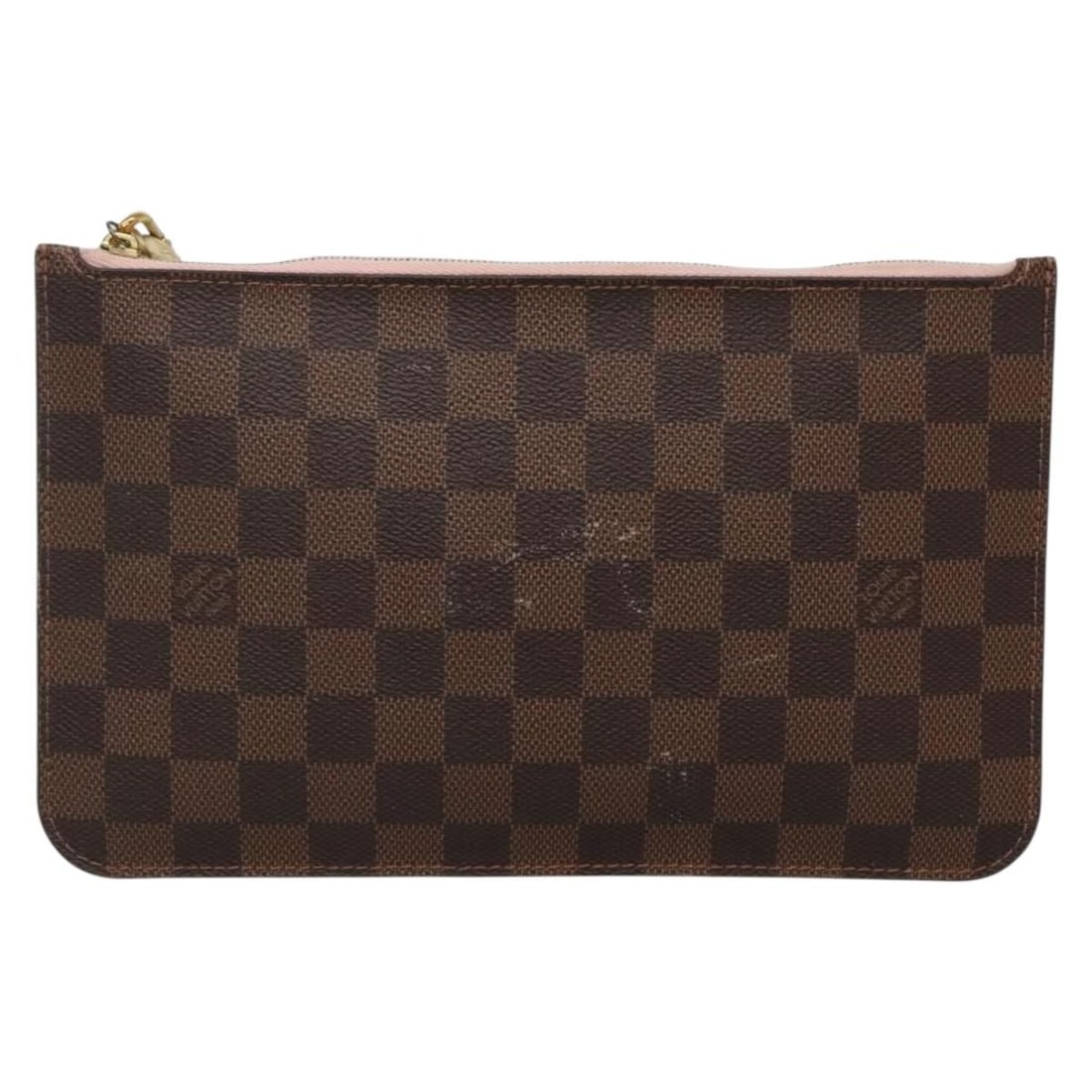 Neverfull Pochette Canvas Wristlet by Louis Vuitton Brown France: Neverfull Pochette Canvas Wristlet by Louis Vuitton Brown France The Louis Vuitton Neverfull Pochette in Damier canvas is designed for women and features a classic brown color. Crafted from durable ca