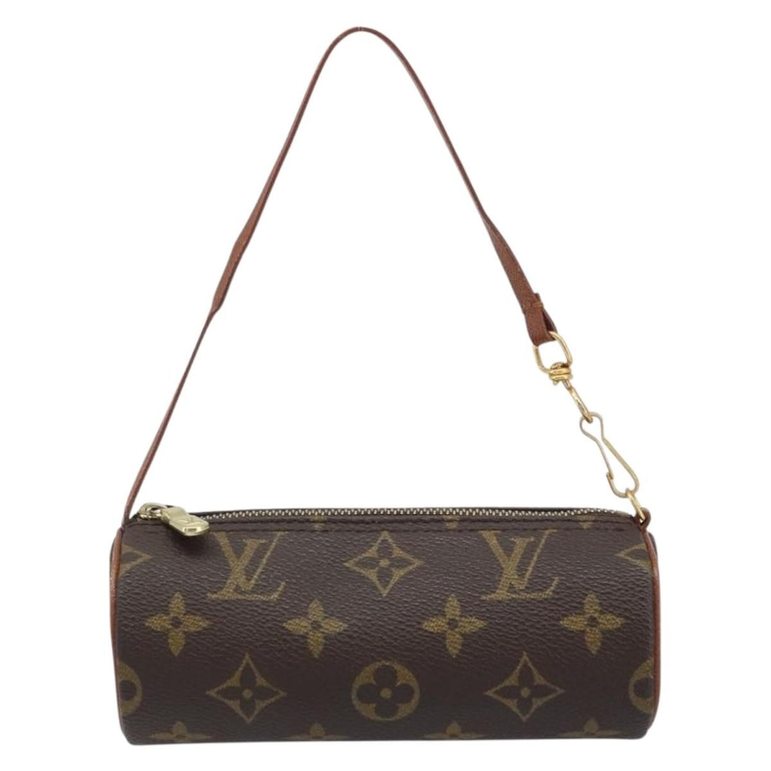 Papillon Pochette Brown Canvas Handbag by Louis Vuitton: Papillon Pochette Brown Canvas Handbag by Louis Vuitton The Louis Vuitton Papillon Pochette is crafted from signature brown monogram canvas and designed for women. This compact bag features a