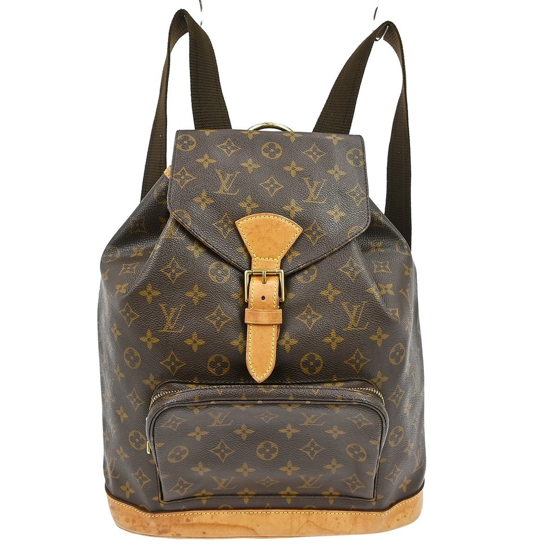 Louis Vuitton Montsouris GM Monogram Canvas Large Vintage Backpack M51135: Louis Vuitton Montsouris GM Monogram Canvas Large Vintage Backpack M51135 This Louis Vuitton Montsouris GM backpack features the iconic monogram canvas leather exterior with beige straps and a brown c
