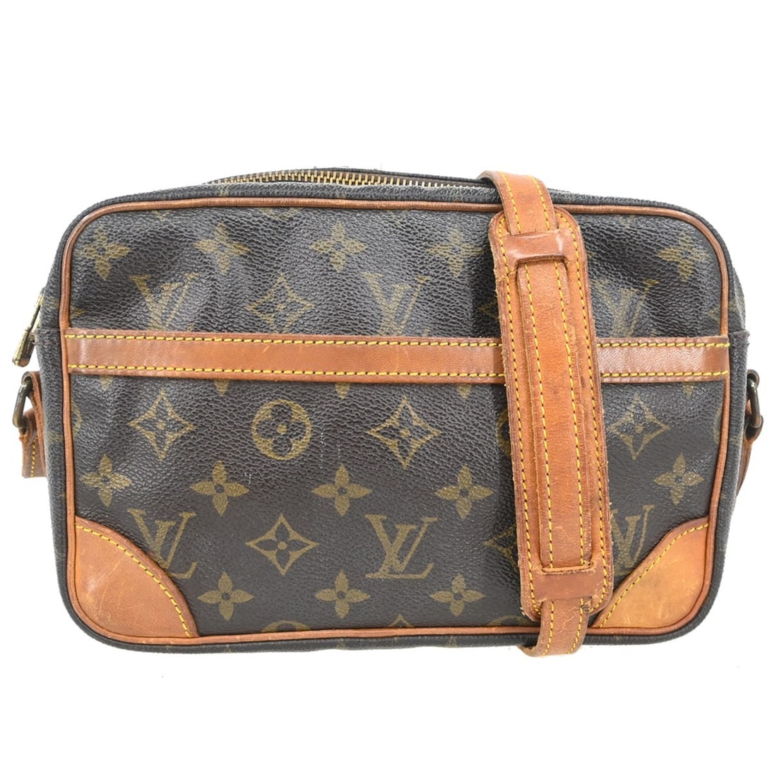 Louis Vuitton Trocadero 24 Monogram Leather Shoulder Bag M51276 Brown: Louis Vuitton Trocadero 24 Monogram Leather Shoulder Bag M51276 Brown This Louis Vuitton Trocadero 24 shoulder bag features the iconic monogram pattern and a medium-sized silhouette. Crafted with brow
