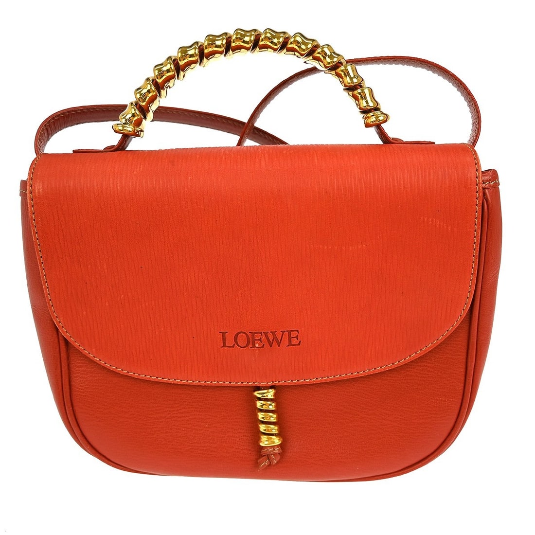 Loewe Velazquez Red Leather Medium 2way Shoulder and Top Handle Bag: Loewe Velazquez Red Leather Medium 2way Shoulder and Top Handle Bag This Loewe Velazquez 2way shoulder handbag features a striking red leather exterior with a top handle design. The medium-sized bag i