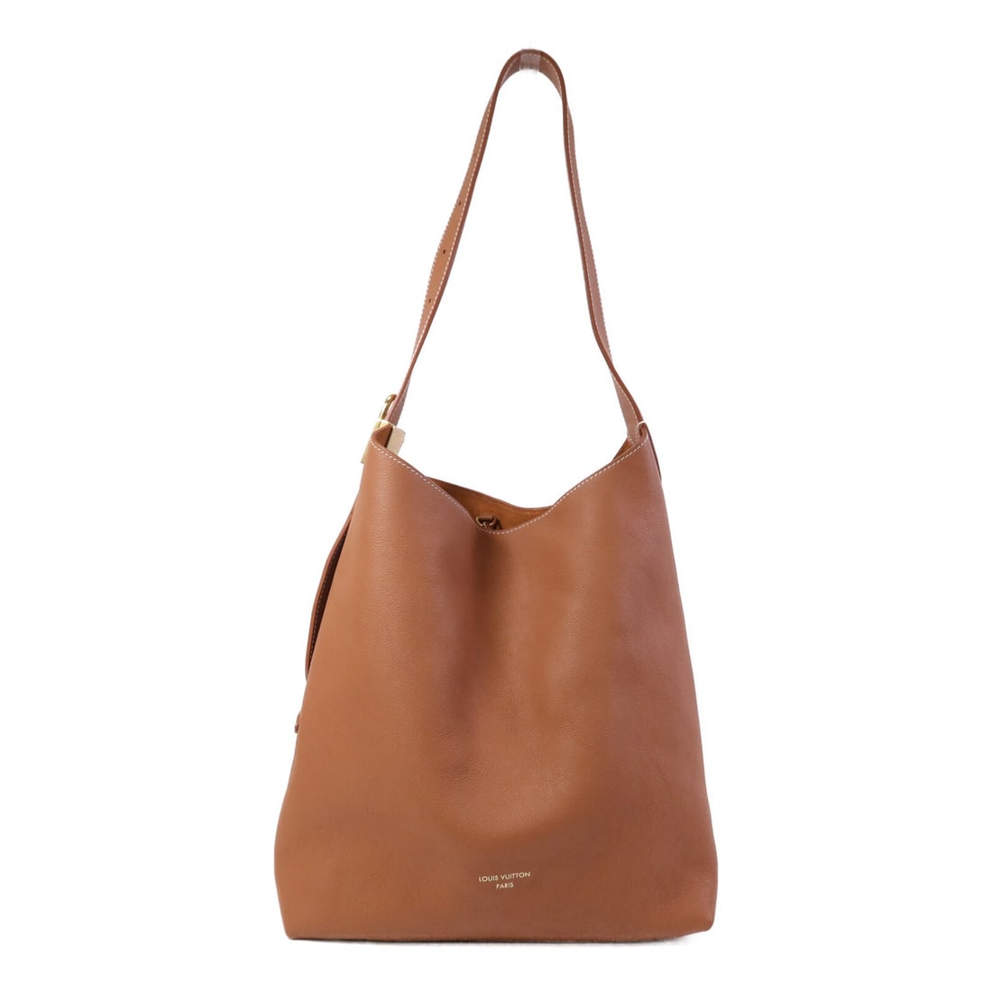 Louis Vuitton Low Key Hobo MM Brown Calfskin Shoulder Bag Gold Hardware: Louis Vuitton Low Key Hobo MM Brown Calfskin Shoulder Bag Gold Hardware This Louis Vuitton Low Key Hobo MM shoulder bag features a brown calfskin leather exterior and gold-tone hardware. Designed for 