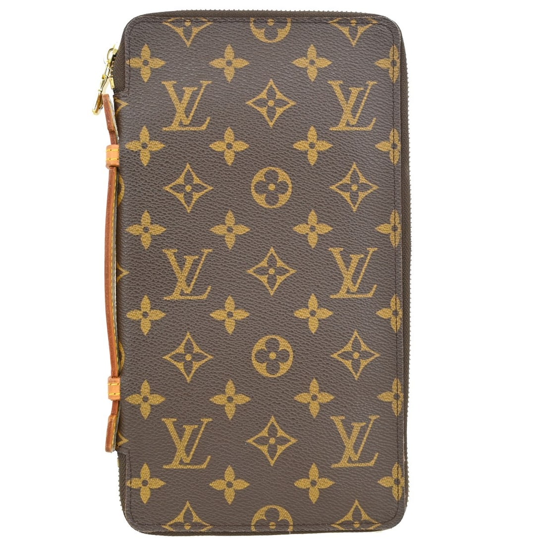 Louis Vuitton Monogram Canvas Organizer De Voyage Zip Wallet M60119: Louis Vuitton Monogram Canvas Organizer De Voyage Zip Wallet M60119 This Louis Vuitton Organizer De Voyage travel case features the signature monogram canvas leather in brown. Designed for women, it f