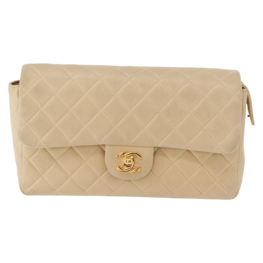 Beige Lambskin Quilted Backpack Chanel Vintage Classic Flap Model (1 of 18)