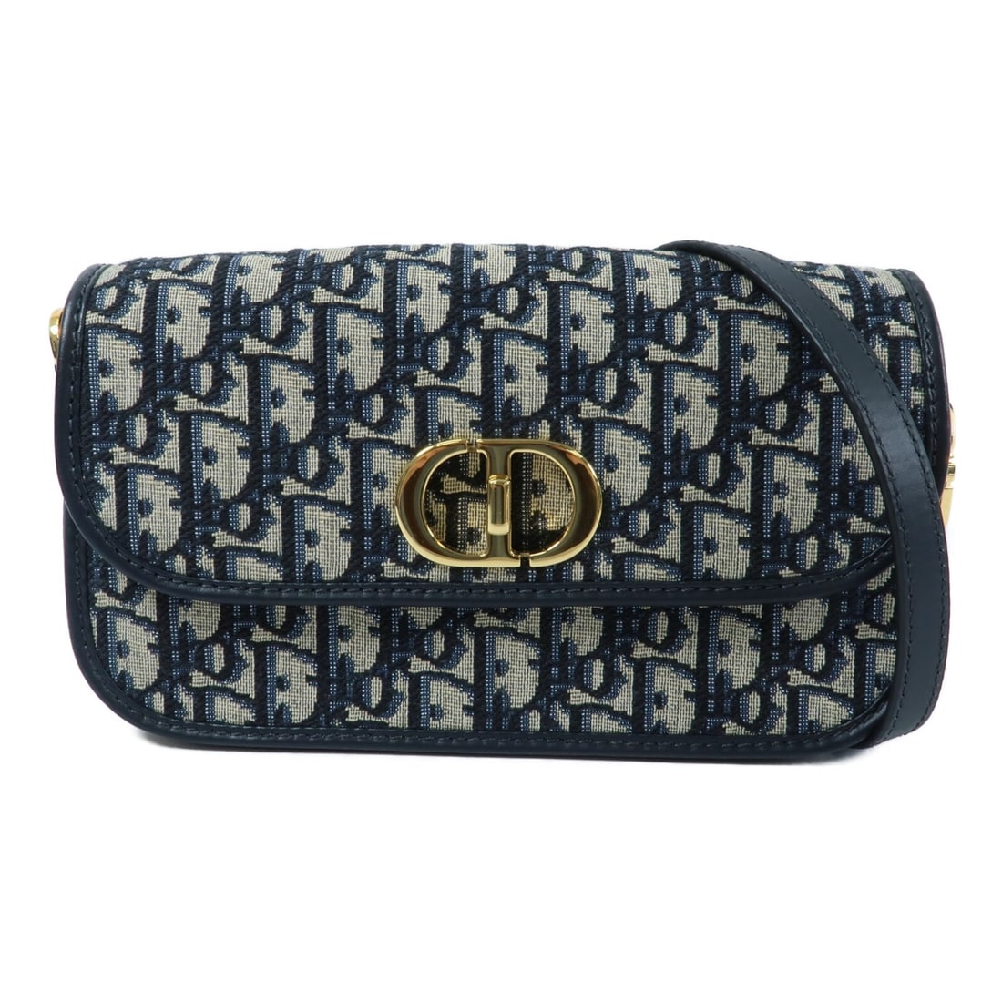 Dior Navy Canvas 30 Montaigne Shoulder Bag GHW: Dior Navy Canvas 30 Montaigne Shoulder Bag GHW This Christian Dior 30 Montaigne Avenue shoulder bag features a navy canvas exterior with gold-tone hardware. Designed for women, the bag offers a struct