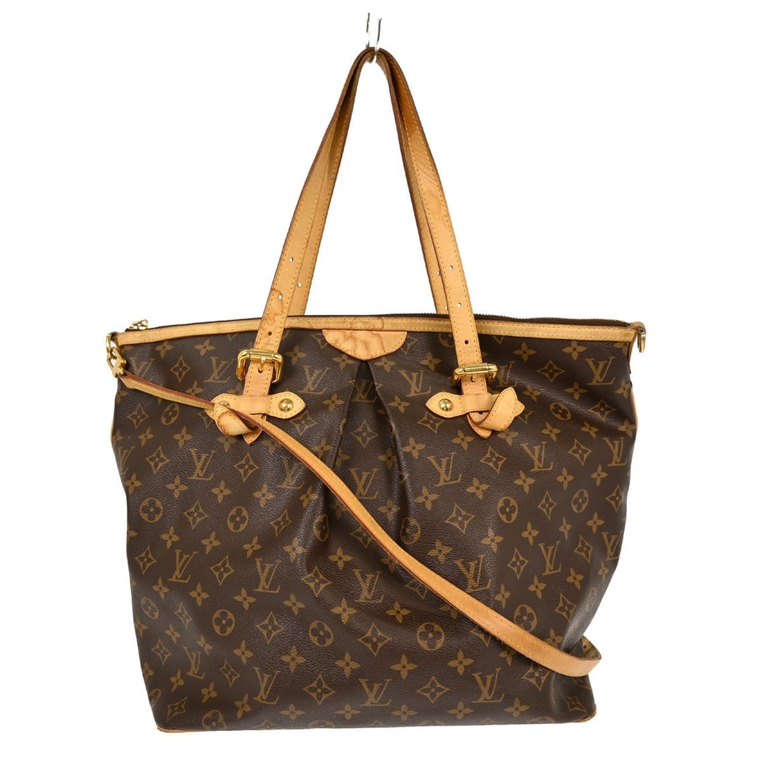Louis Vuitton Monogram Canvas Palermo Brown Handbag 35cm by 31cm by 19cm: Louis Vuitton Monogram Canvas Palermo Brown Handbag 35cm by 31cm by 19cm The Louis Vuitton Palermo handbag features the iconic monogram canvas in a brown color designed for women. This handbag offers 