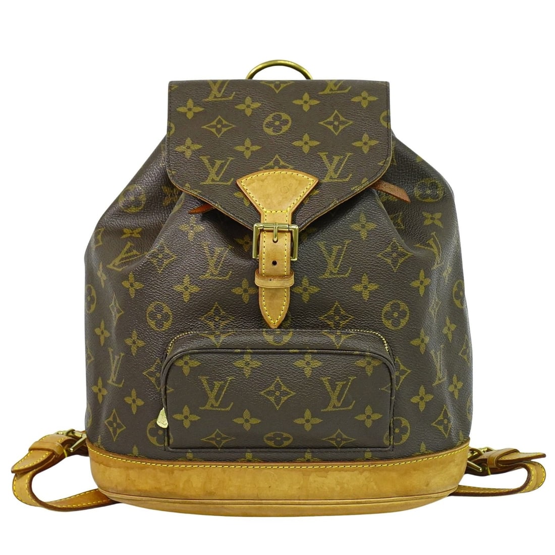 Louis Vuitton Montsouris Vintage Brown Canvas Backpack 24cm x 27cm x 11cm: Louis Vuitton Montsouris Vintage Brown Canvas Backpack 24cm x 27cm x 11cm This Louis Vuitton Vintage Montsouris Backpack features the classic monogram canvas in brown, designed for women. The backpack