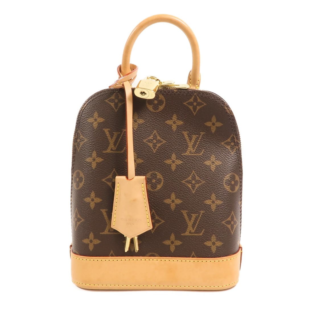 Louis Vuitton Monogram Brown Rucksack Backpack GHW M47132: Louis Vuitton Monogram Brown Rucksack Backpack GHW M47132 This Louis Vuitton Alma backpack features the iconic Monogram pattern on durable PVC coated canvas in brown. Designed as a rucksack backpack, 