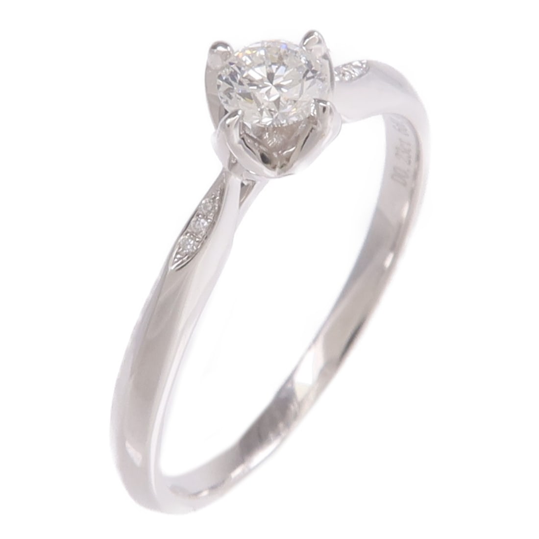 JEWELRY Diamond 18K White Gold Ring US 6.75: JEWELRY Diamond 18K White Gold Ring US 6.75 This elegant women's ring features a sparkling diamond set in 18K white gold. Designed in a classic style, the ring is sized at US 6.75 and showcases a clea