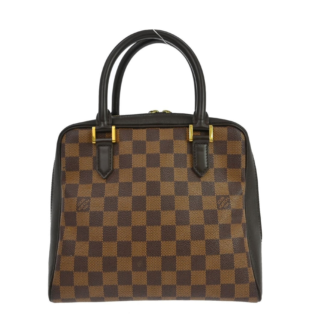 Louis Vuitton Brera Damier Canvas Medium Brown Handbag with Double Handles: Louis Vuitton Brera Damier Canvas Medium Brown Handbag with Double Handles The Louis Vuitton Brera handbag features the brand's signature Damier canvas leather in a classic brown check pattern. This m