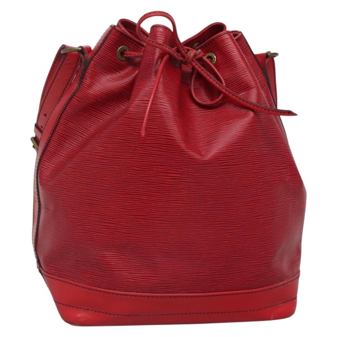 Louis Vuitton Noe Red Epi Leather Shoulder Bag 27cm: Louis Vuitton Noe Red Epi Leather Shoulder Bag 27cm Louis Vuitton Noe handbag crafted from red Epi leather, designed for women. This bag features a spacious interior and comes with a shoulder strap. I