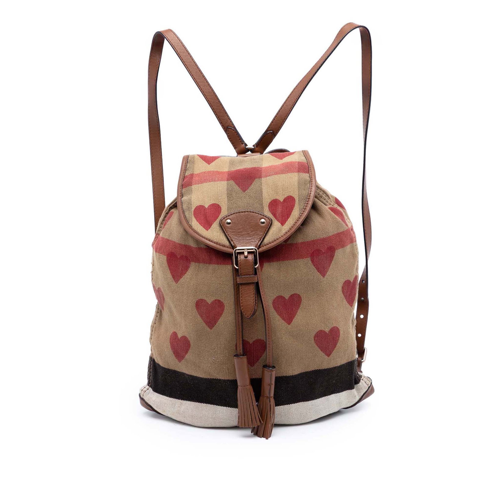 Burberry Chiltern Hearts Backpack with Mega Check Canvas and Leather Trim (1 of 8)