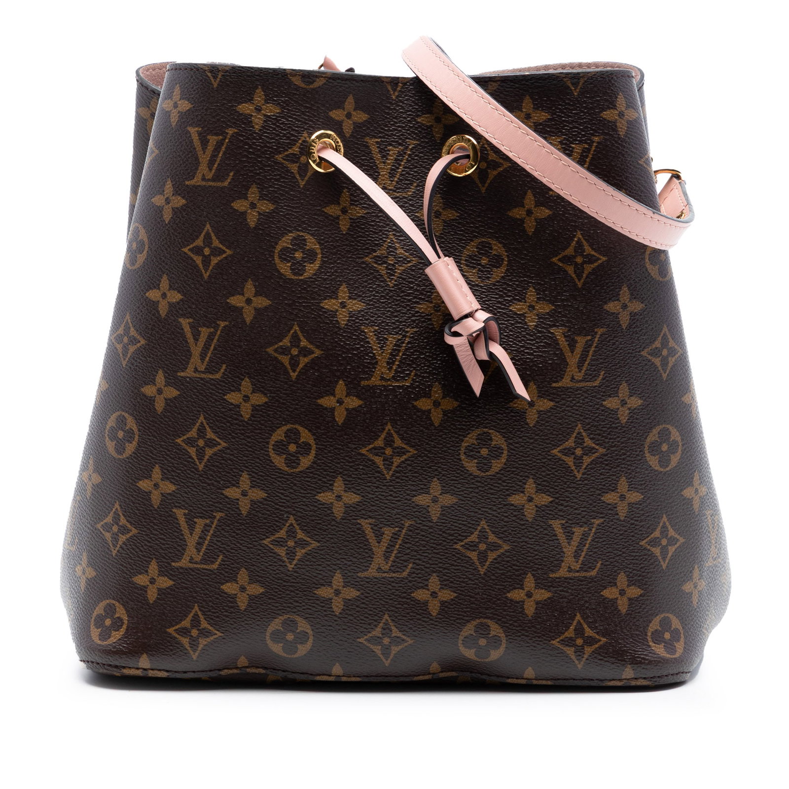 Louis Vuitton Neonoe MM Monogram Canvas Shoulder Bag with Drawstring: Louis Vuitton Neonoe MM Monogram Canvas Shoulder Bag with Drawstring This Louis Vuitton Monogram Neonoe MM features a monogram canvas body with a detachable flat leather strap, an open top with a draw
