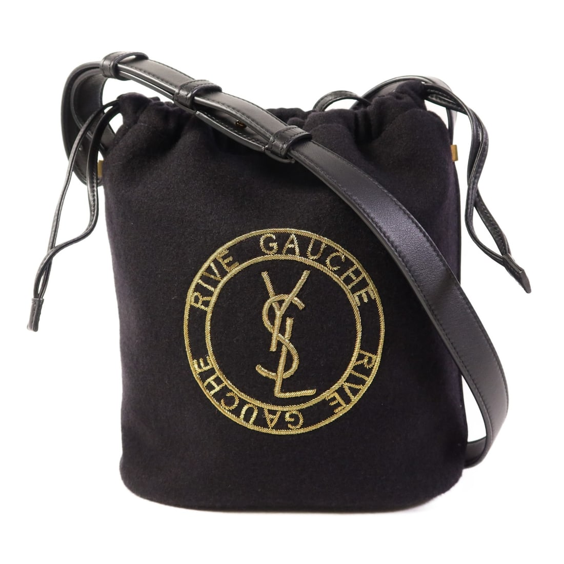 Yves Saint Laurent Rive Gauche GHW Embroidered Shoulder Bag: Yves Saint Laurent Rive Gauche GHW Embroidered Shoulder Bag Introducing the exquisite YSL Rive Gauche Shoulder Bag, a stunning blend of style and sophistication. This luxurious bag is crafted from hig