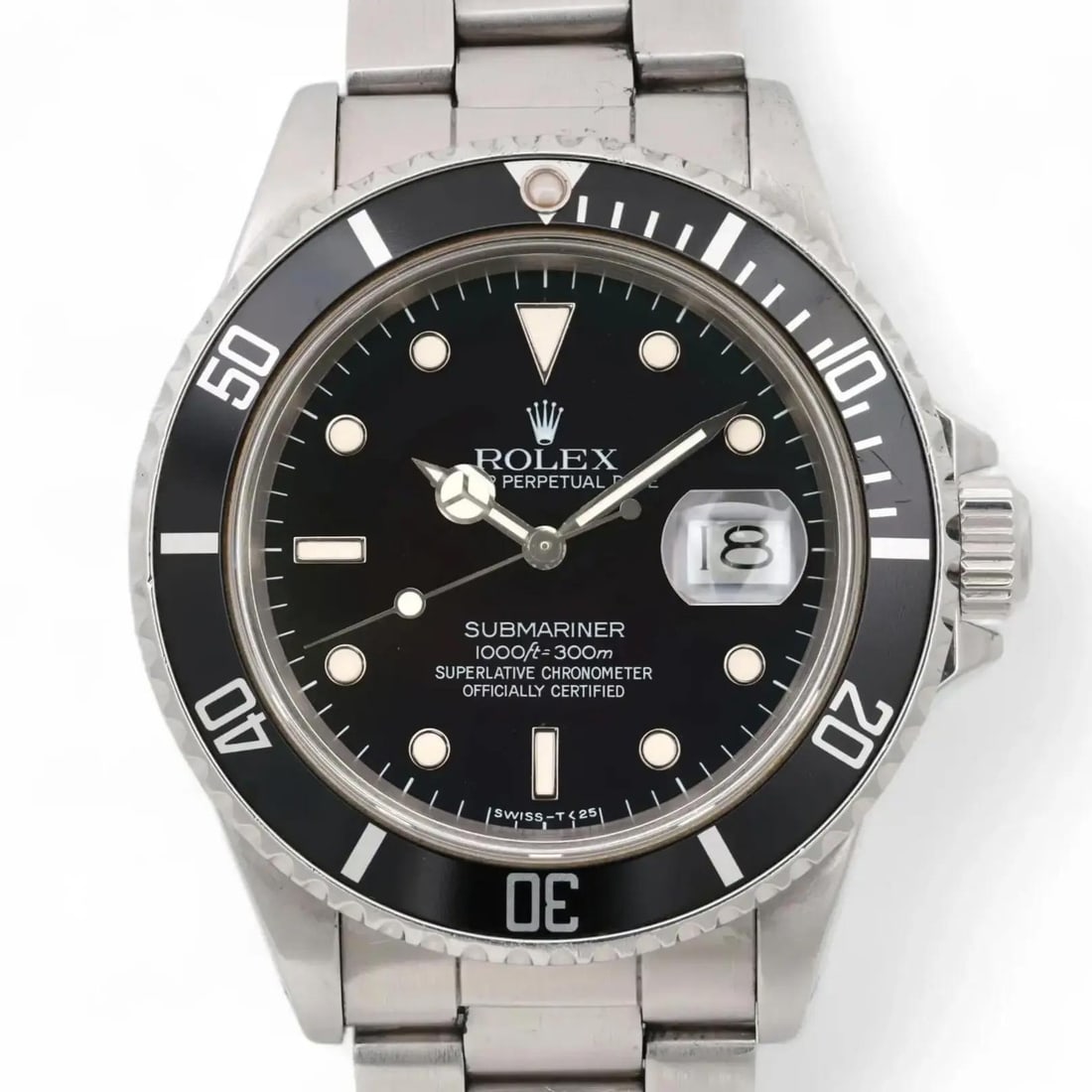 Rolex Submariner Date 16800 Automatic Men's Watch Black Dial - 2