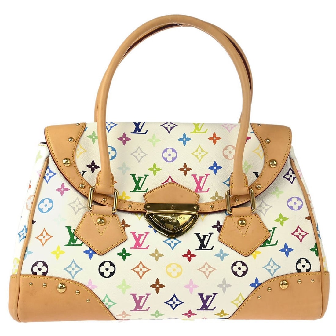 Multicolor Canvas Beverly Tote Louis Vuitton 37cm x 23cm x 17cm: Multicolor Canvas Beverly Tote Louis Vuitton 37cm x 23cm x 17cm This Louis Vuitton Beverly Handbag features the iconic multicolor monogram canvas with leather trim. Designed for women, it offers a spa
