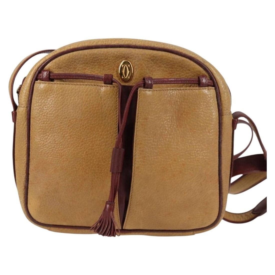 Leather Must de Cartier Shoulder Bag with Tassel Brown: Leather Must de Cartier Shoulder Bag with Tassel Brown The Tasseled Must de Cartier Crossbody Bag features brown leather construction with a tassel detail and is designed for women. This bag includes 