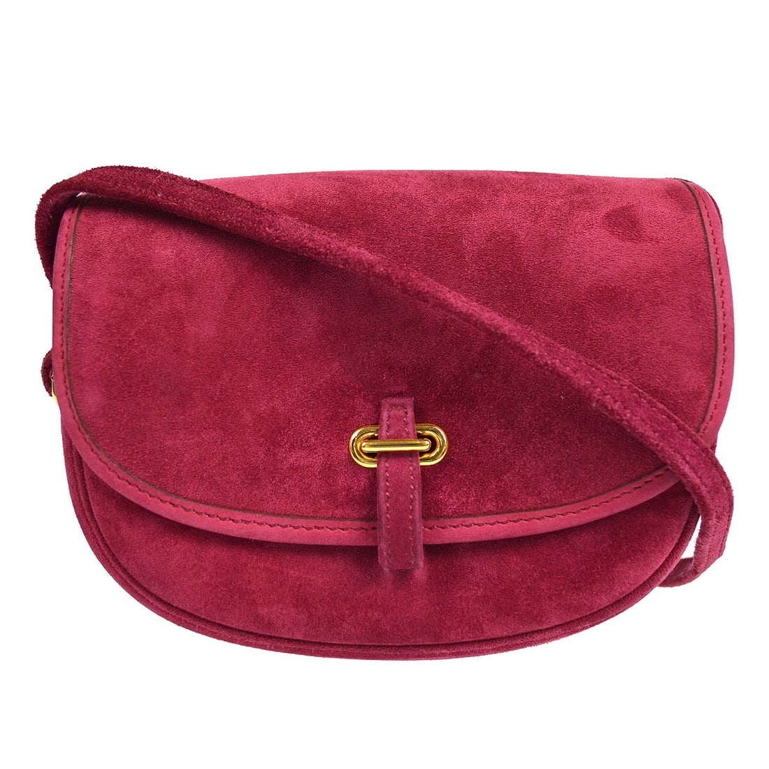 Hermes Balle de Golf Ruby Doblis Small Crossbody Shoulder Bag: Hermes Balle de Golf Ruby Doblis Small Crossbody Shoulder Bag Hermes Balle de Golf crossbody shoulder bag in ruby Veau Velour Doblis features a compact silhouette with a logo accent. The bag is lined 