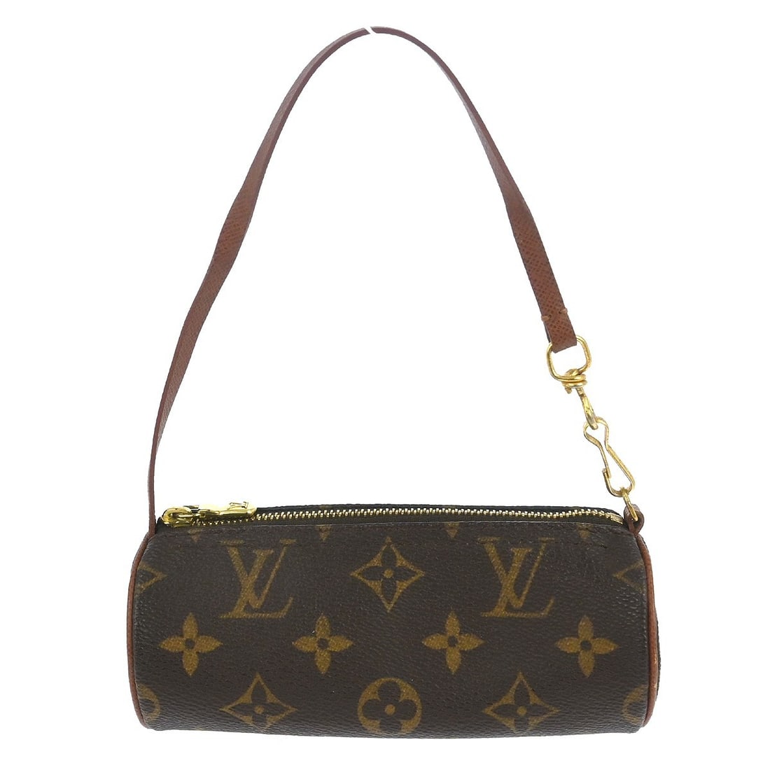 Louis Vuitton Papillon Pochette Brown Canvas Handbag France 15cm: Louis Vuitton Papillon Pochette Brown Canvas Handbag France 15cm The Louis Vuitton Papillon Pochette Monogram Canvas is a stylish accessory crafted for women. It features the signature brown monogram 