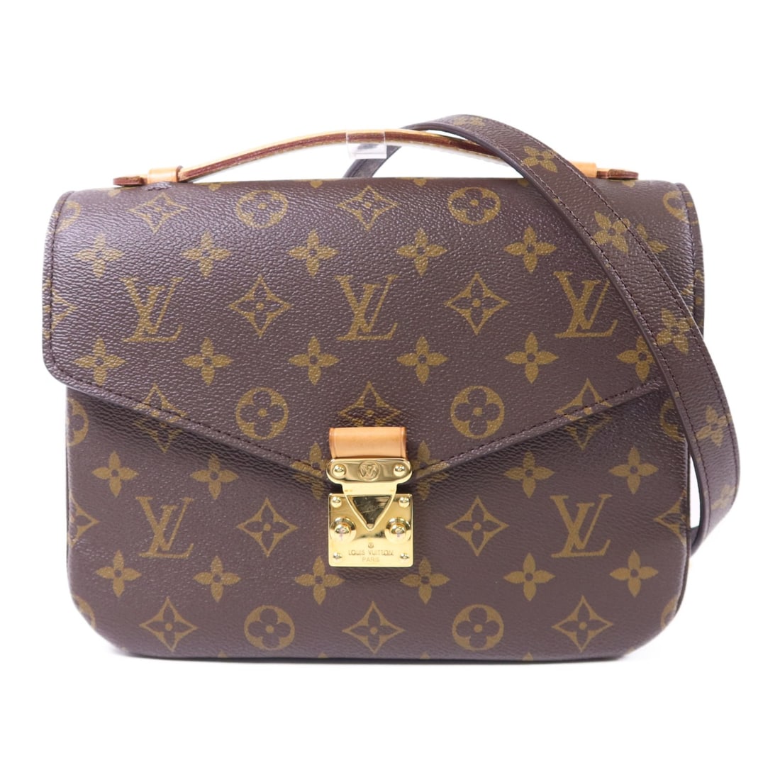LOUIS VUITTON Pochette Metis MM 2 Way Bag M44875 Monogram Brown GHW: LOUIS VUITTON Pochette Metis MM 2 Way Bag M44875 Monogram Brown GHW This Louis Vuitton Pochette Metis MM 2 Way Bag is a stylish and versatile accessory crafted from durable PVC coated canvas in a rich