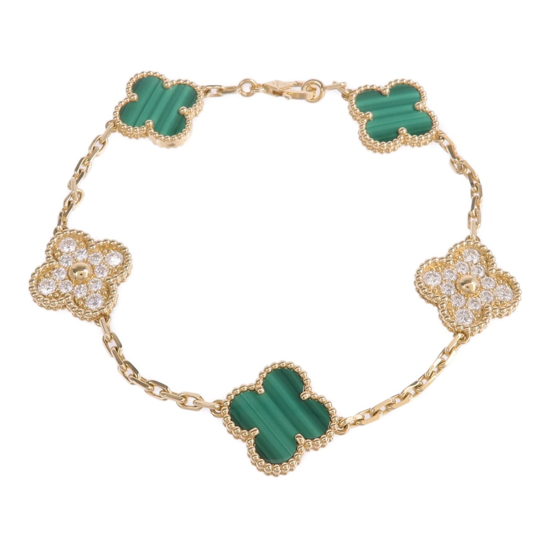 Vintage Alhambra Bracelet 18K Yellow Gold by Van Cleef & Arpels: Vintage Alhambra Bracelet 18K Yellow Gold by Van Cleef & Arpels This Van Cleef & Arpels Vintage Alhambra bracelet is crafted from 18K yellow gold, designed for women. Featuring the iconic Alhambra mot