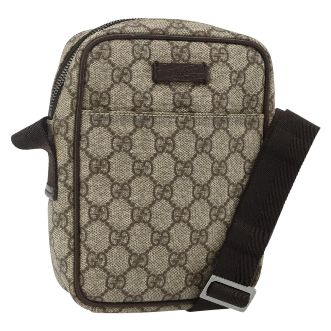 Gucci GG Supreme Beige Silver PVC Shoulder Bag 122754: Gucci GG Supreme Beige Silver PVC Shoulder Bag 122754 This GUCCI GG Supreme shoulder bag features a beige and silver colorway crafted from PVC leather and GG canvas. Designed for women, it includes an