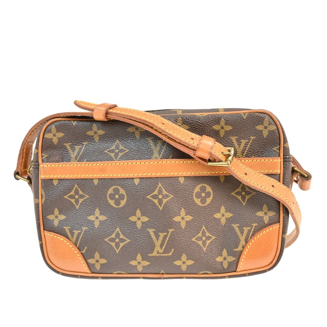 Louis Vuitton Trocadero 24 Monogram Leather Shoulder Bag M51276 Vintage: Louis Vuitton Trocadero 24 Monogram Leather Shoulder Bag M51276 Vintage This Louis Vuitton Trocadero 24 shoulder bag features the iconic Monogram pattern on brown leather, complemented by a gold-tone 