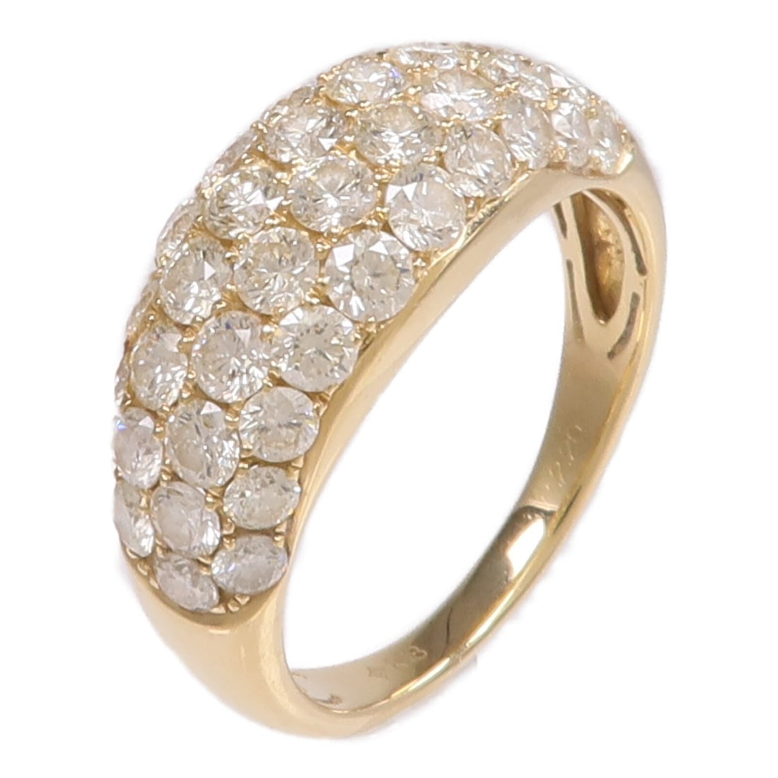 JEWELRY 18K Yellow Gold Diamond Ring Size 8.25 (1 of 9)