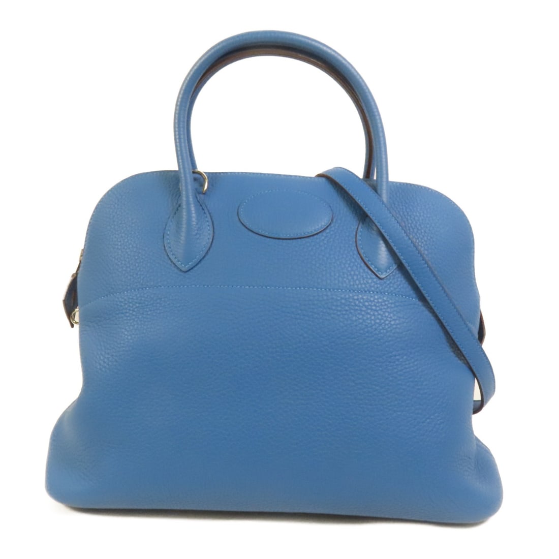 Hermes Bolide 35 Bleu Izmir Clemence Leather PHW Shoulder and Tote Bag (1 of 16)
