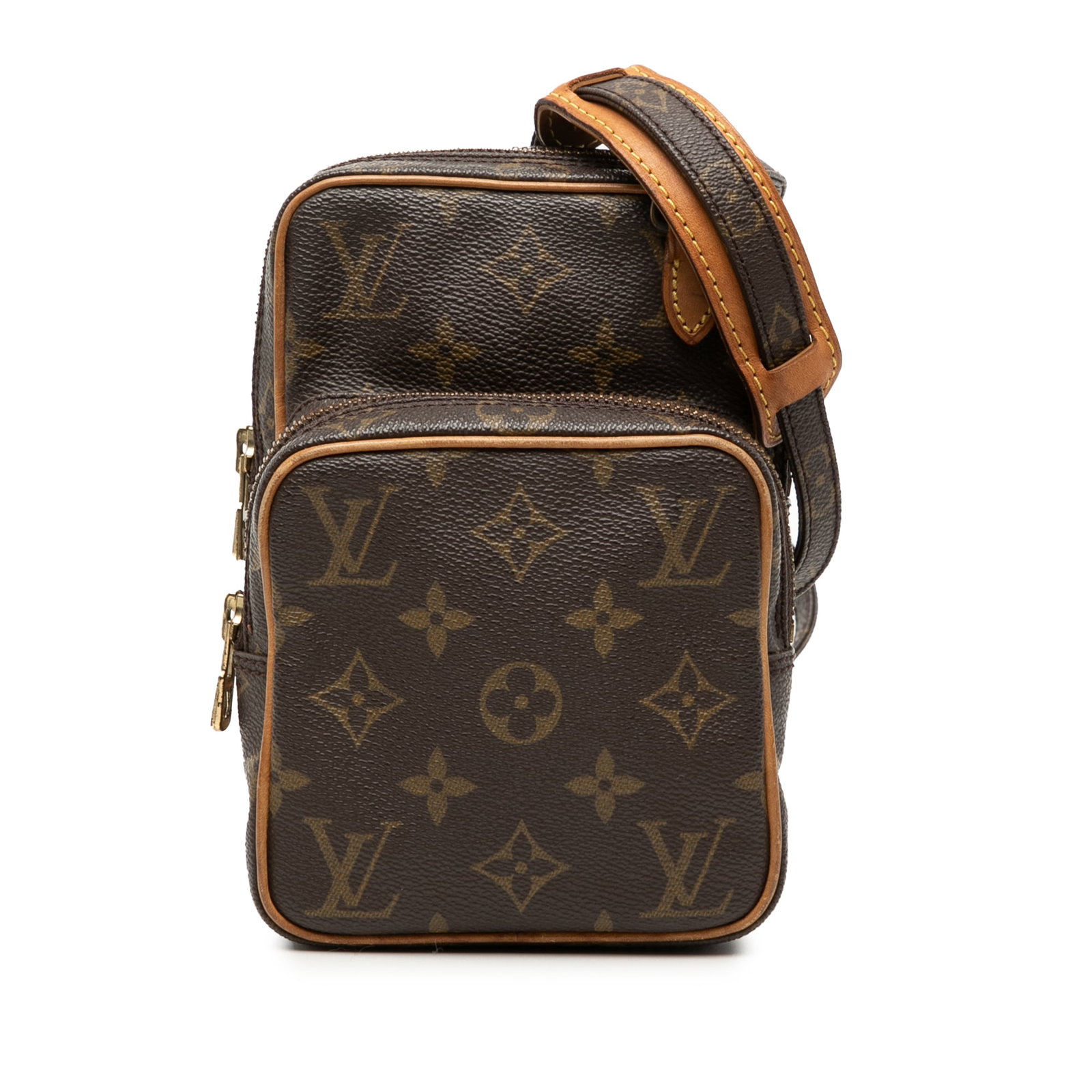 Louis Vuitton Mini Amazone Shoulder Bag Monogram Canvas with Vachetta Trim (1 of 8)