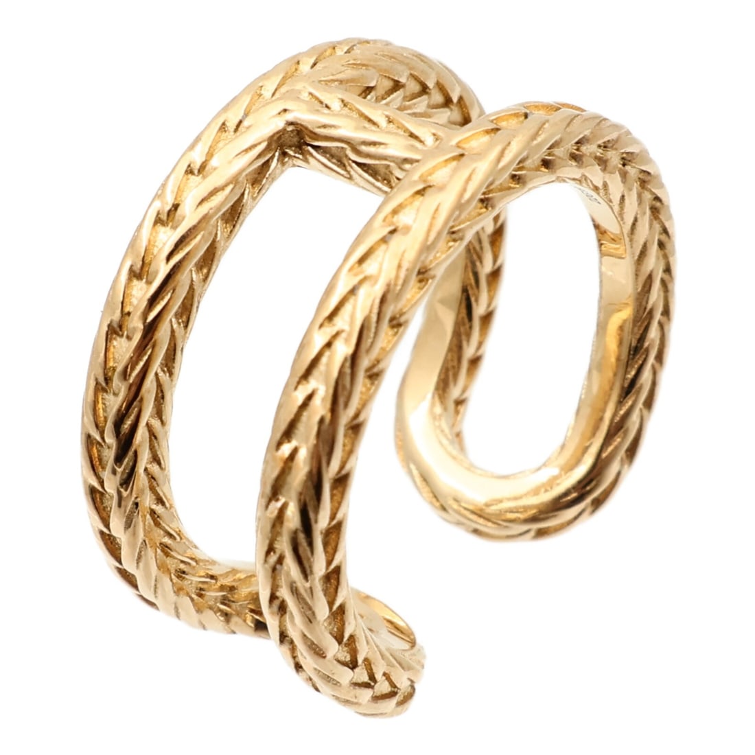 Chaine d'ancre Danae 18K Gold Ring by Hermes Size 5.75 (1 of 10)