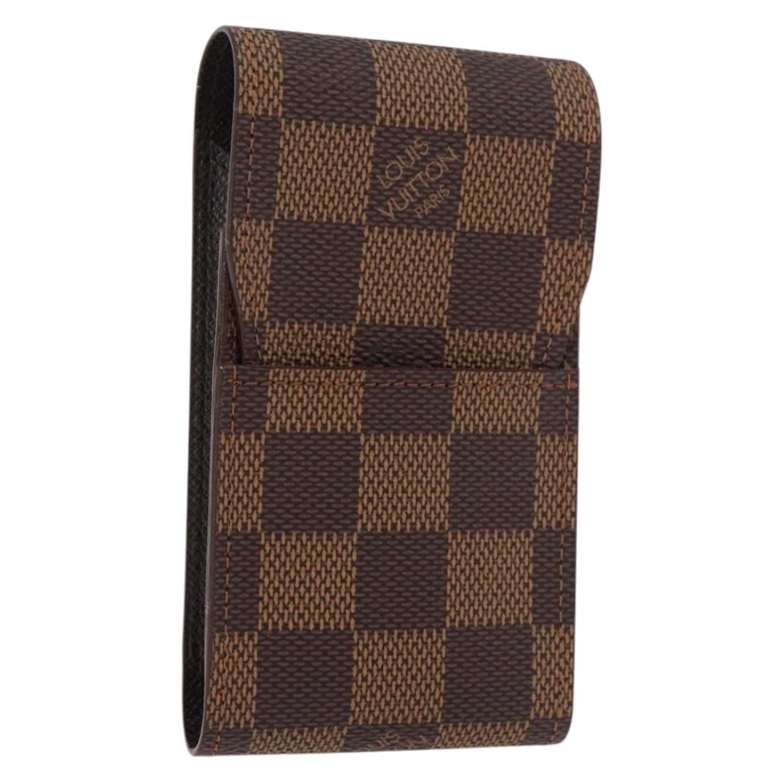 Louis Vuitton Damier Ebene Canvas Etui Cigarette Case N63024: Louis Vuitton Damier Ebene Canvas Etui Cigarette Case N63024 This Louis Vuitton Damier Ebene Etui Cigarette Case is crafted from signature Damier Ebene canvas and designed for both style and functiona