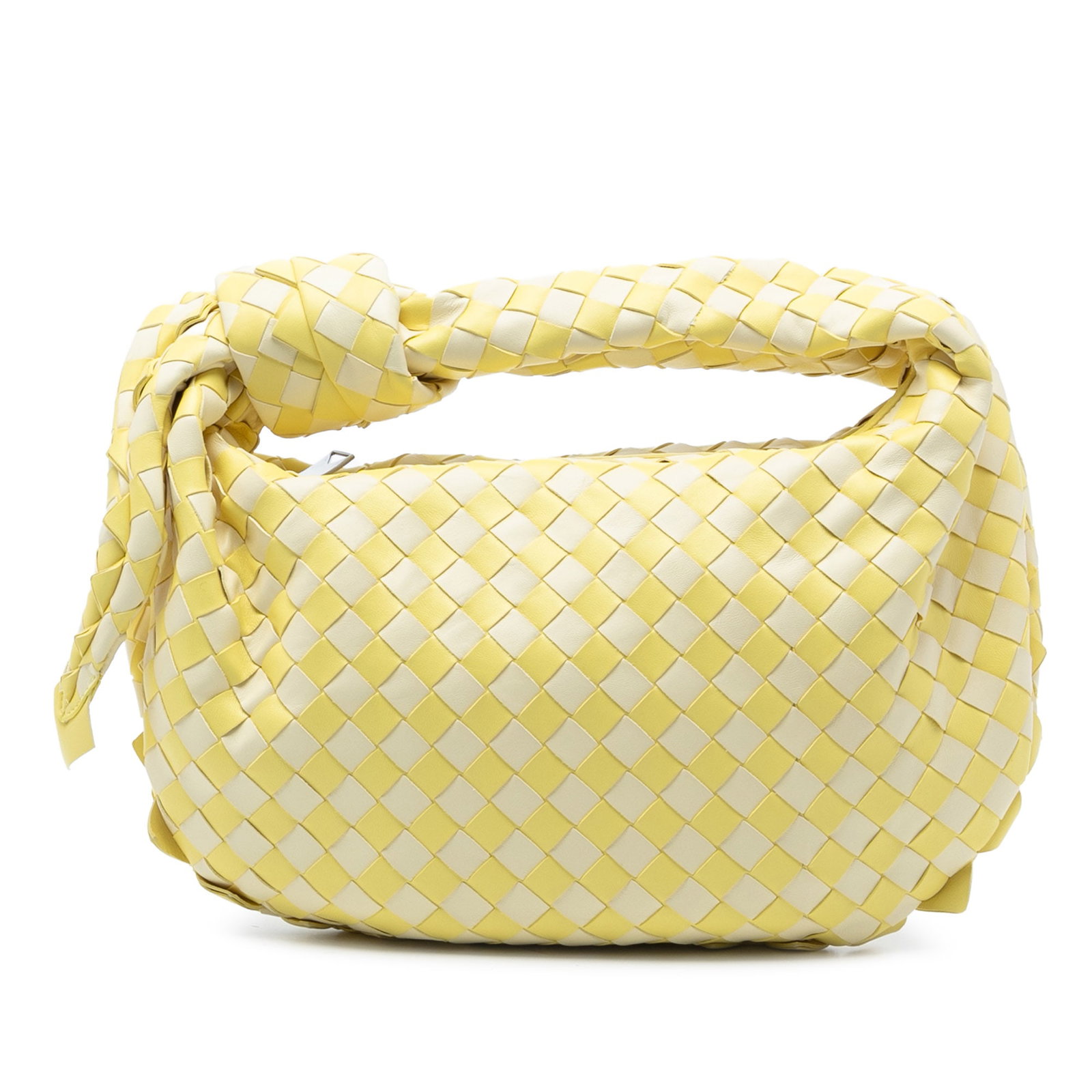 Teen Dragon Jodie Bicolor Nappa Intrecciato Hobo Bag by Bottega Veneta: Teen Dragon Jodie Bicolor Nappa Intrecciato Hobo Bag by Bottega Veneta This Bottega Veneta Teen Bicolor Nappa Intrecciato Dragon Jodie hobo bag features a woven leather body in a bicolor design, a top