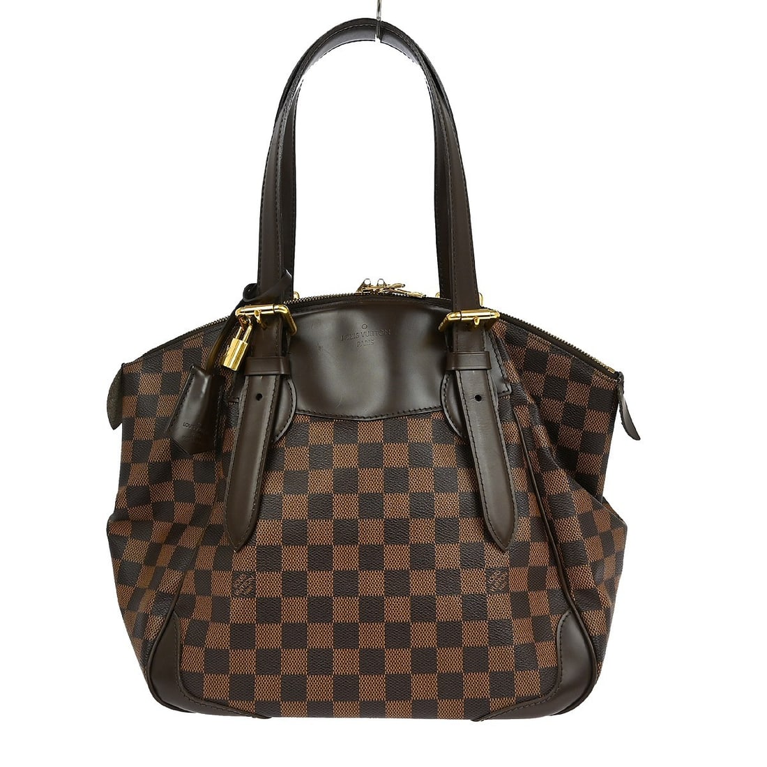 Louis Vuitton Verona MM Brown Damier Canvas Medium Tote Bag N41118: Louis Vuitton Verona MM Brown Damier Canvas Medium Tote Bag N41118 This Louis Vuitton Verona MM tote handbag features the signature Damier canvas leather exterior in brown with a check pattern. It is 