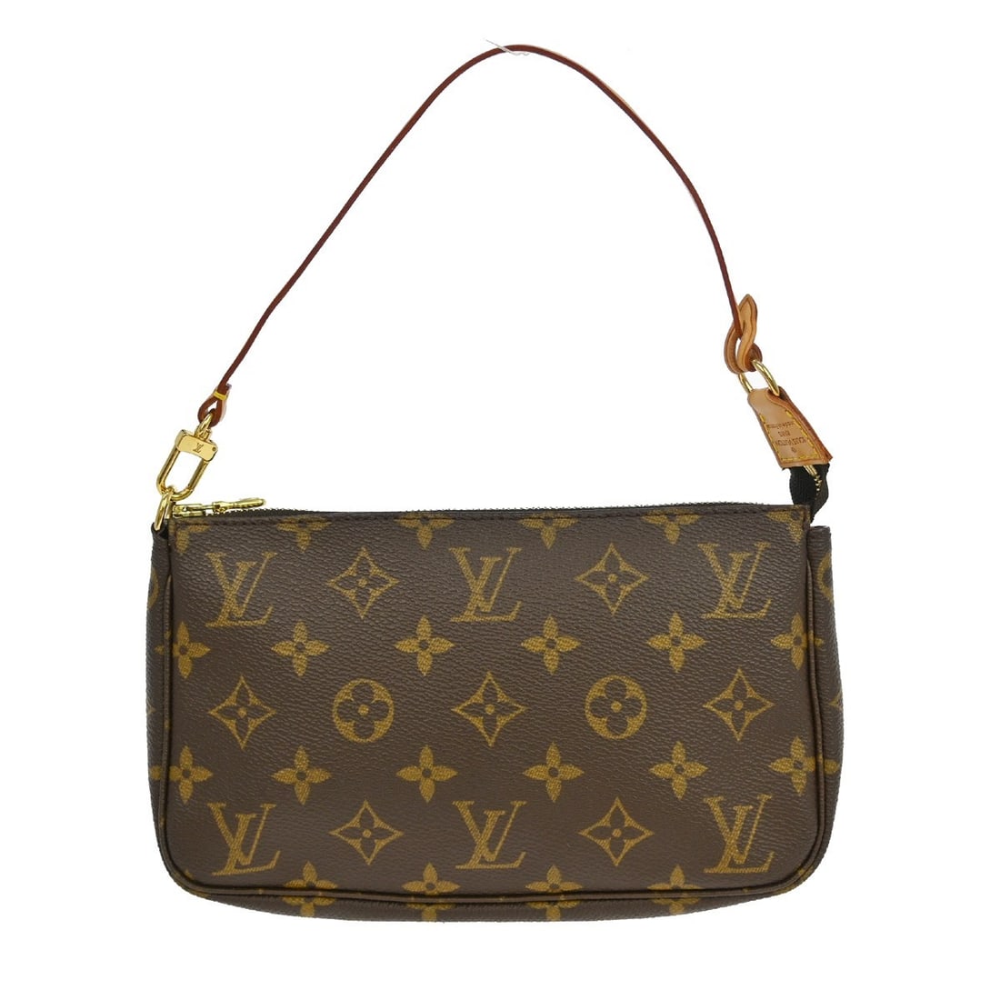 Louis Vuitton Monogram Pochette Accessoires Small Brown Canvas Pouch M51980: Louis Vuitton Monogram Pochette Accessoires Small Brown Canvas Pouch M51980 This Louis Vuitton Monogram Pochette Accessoires handbag features the iconic monogram canvas leather exterior in brown, comp