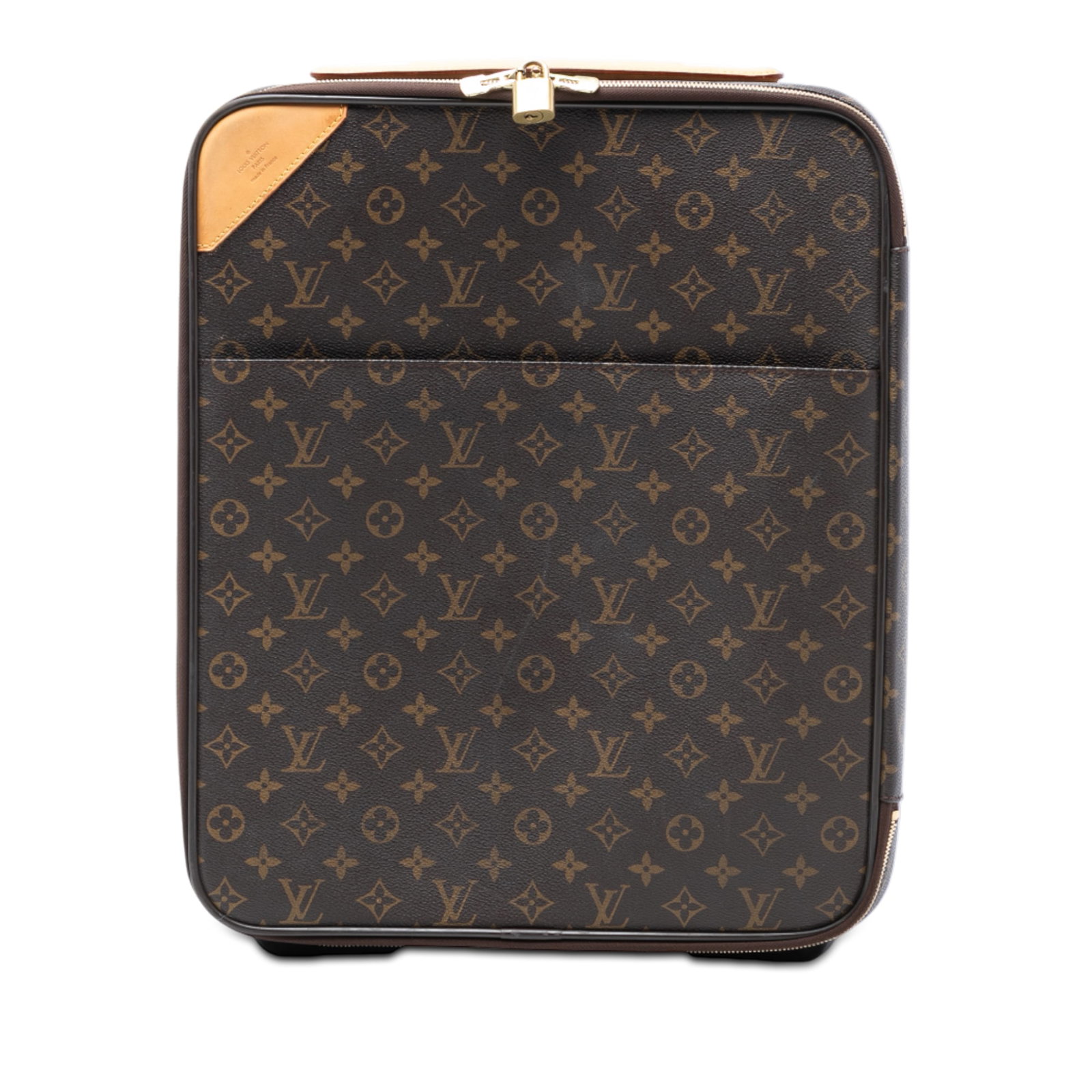 Louis Vuitton Pegase 45 Monogram Canvas Rolling Luggage Bag: Louis Vuitton Pegase 45 Monogram Canvas Rolling Luggage Bag The Louis Vuitton Monogram Pegase 45 is a travel bag crafted from monogram canvas with vachetta leather trim. It features a flat leather top