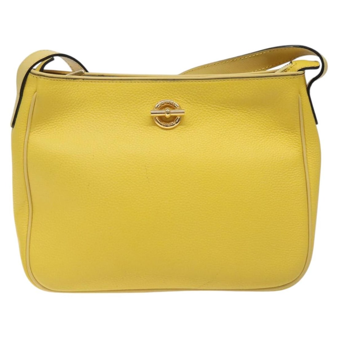 Celine Yellow Vintage Leather Shoulder Bag France 25cm: Celine Yellow Vintage Leather Shoulder Bag France 25cm This Celine vintage shoulder bag is crafted from yellow leather and designed for women. The bag displays classic styling and was made in France. 