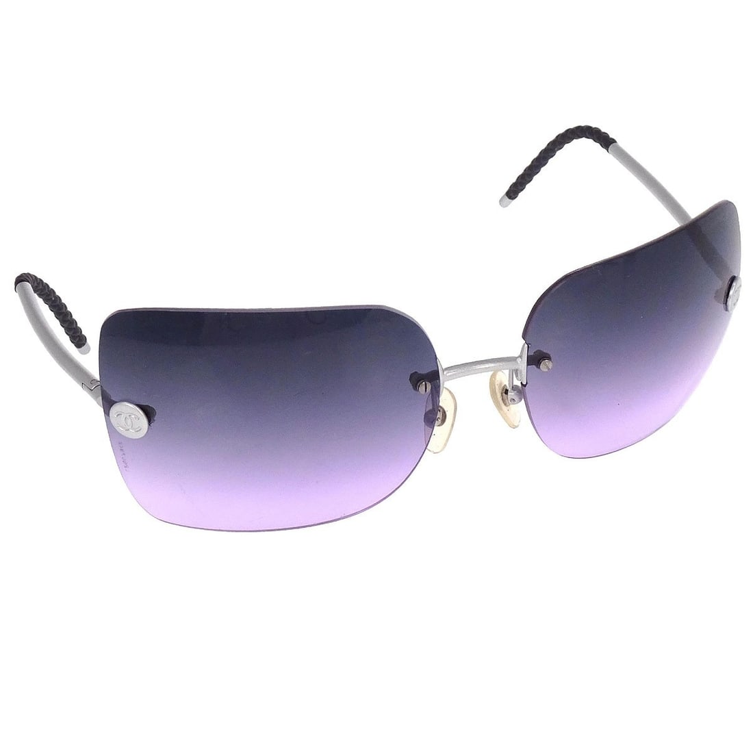 CHANEL CC Logos Purple Acrylic Sunglasses for Women L2667942 (1 of 8)