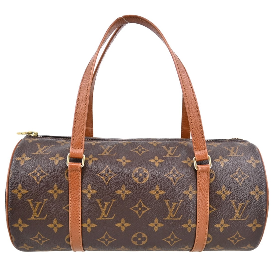 Louis Vuitton Papillon 30 Monogram Canvas Medium Brown Handbag M51365: Louis Vuitton Papillon 30 Monogram Canvas Medium Brown Handbag M51365 This Louis Vuitton Papillon 30 handbag features the signature monogram canvas exterior with brown leather double handles and a zip