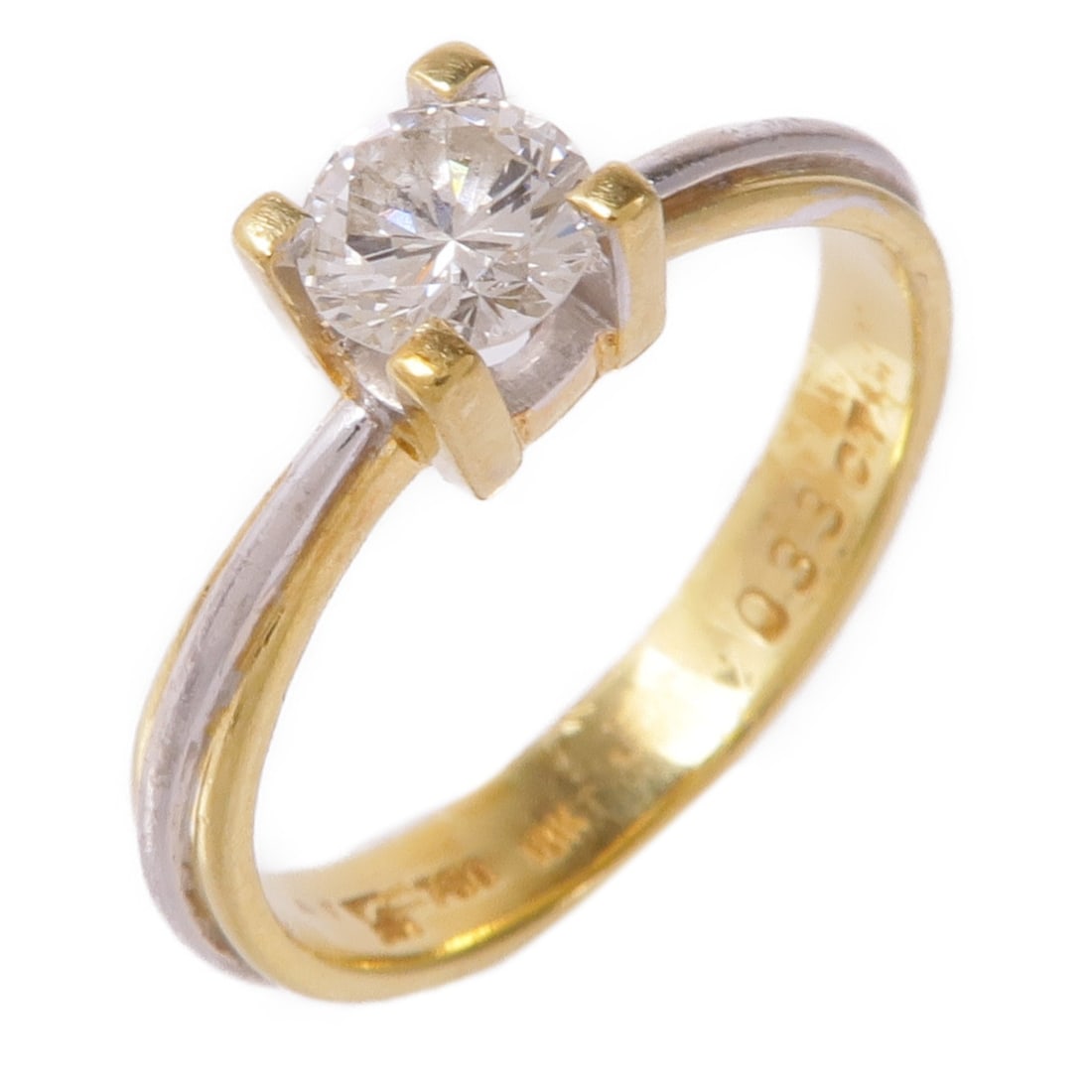 JEWELRY 18K Yellow Gold Diamond Ring US 4.25: JEWELRY 18K Yellow Gold Diamond Ring US 4.25 This exquisite diamond ring features a stunning design crafted from 18K yellow gold, offering a luxurious and elegant look. The ring showcases a clear diam